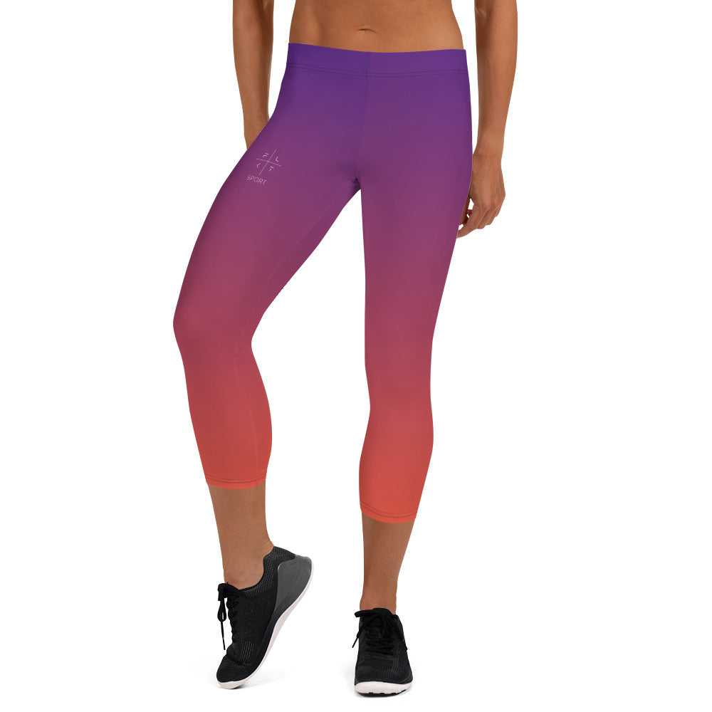 Peach Delight FLAKOUT Sport Women's Capri Leggings - FLAKOUT