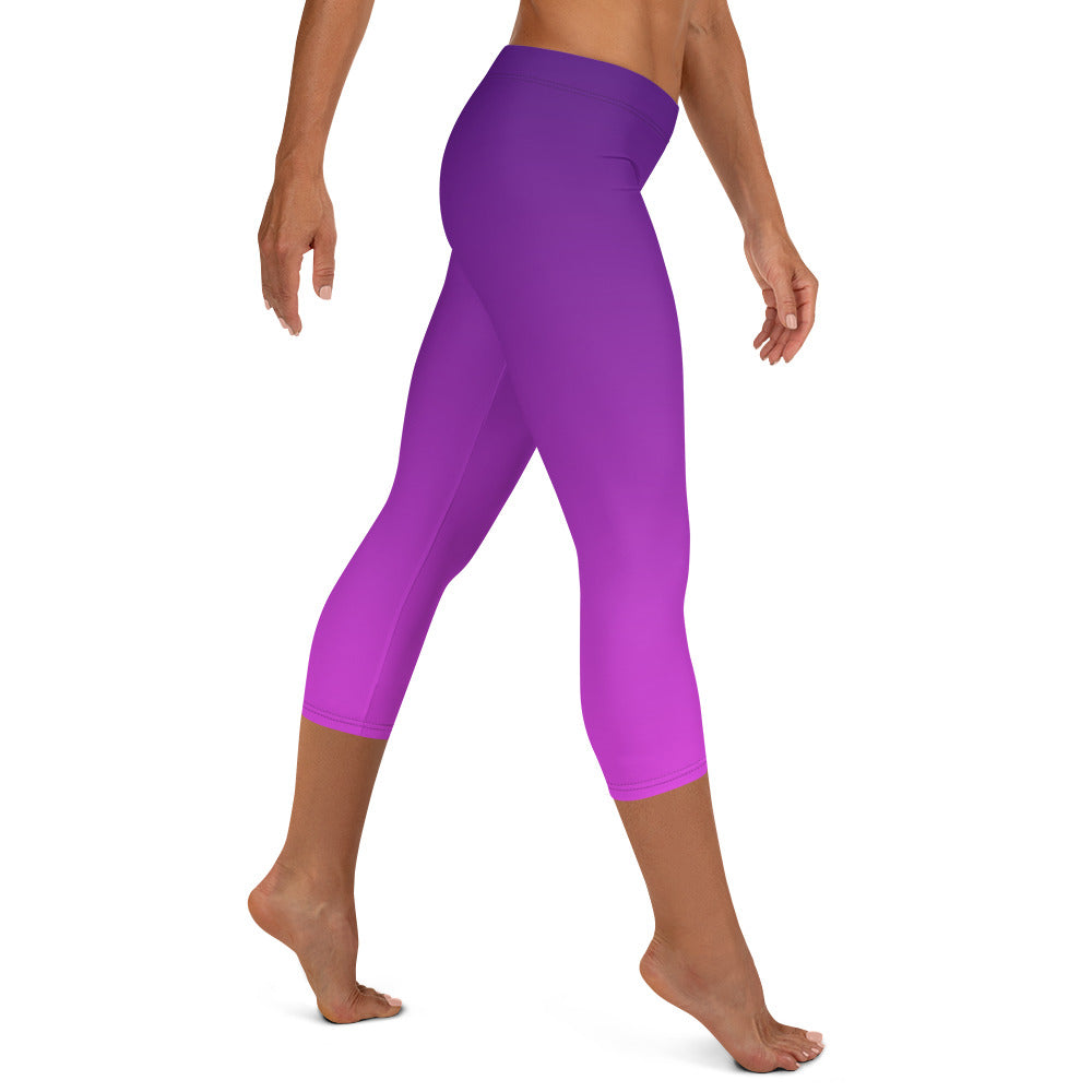 Neon Orchid Women's Capri Leggings - FLAKOUT