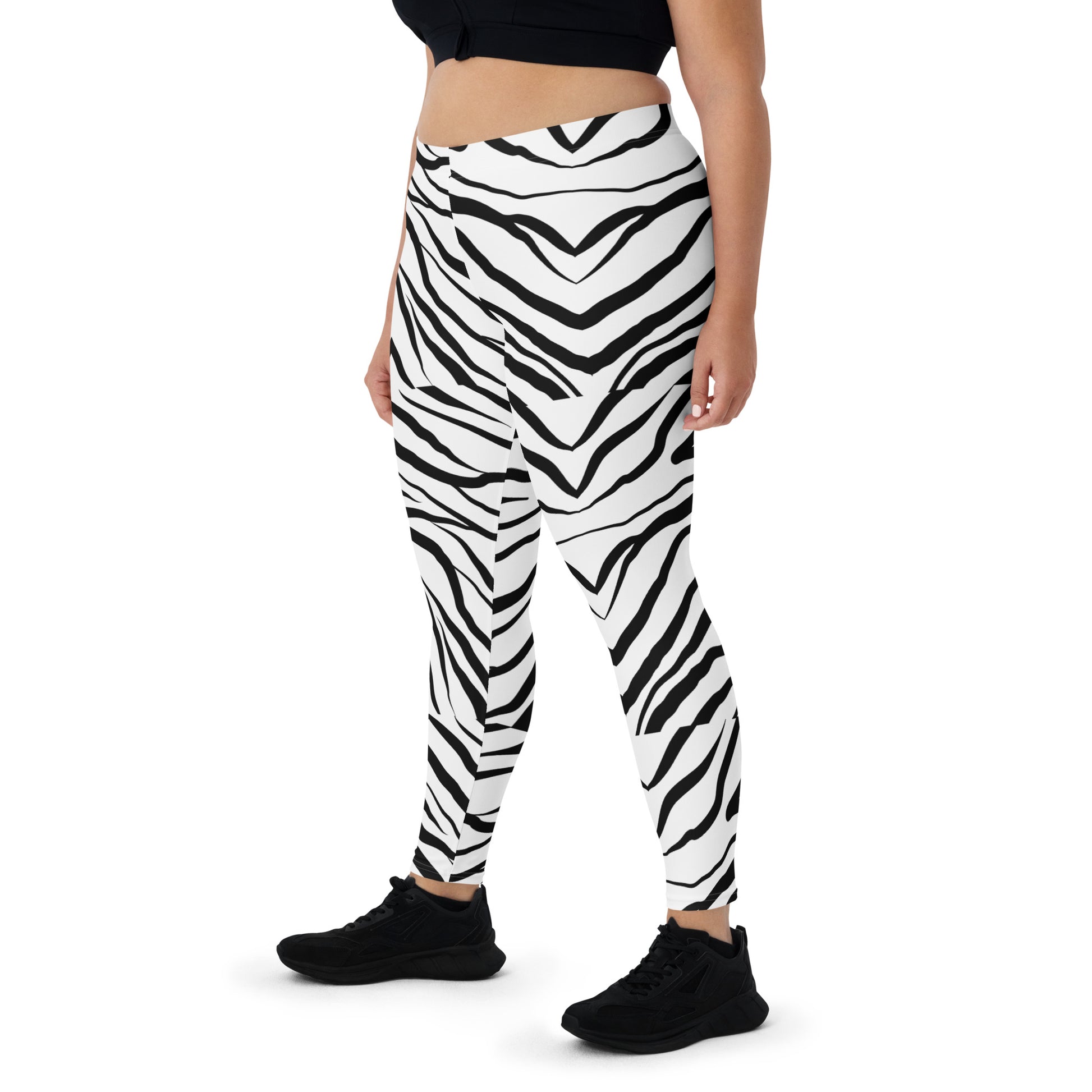 Striped Zebra Vibrance Women's Leggings - FLAKOUT