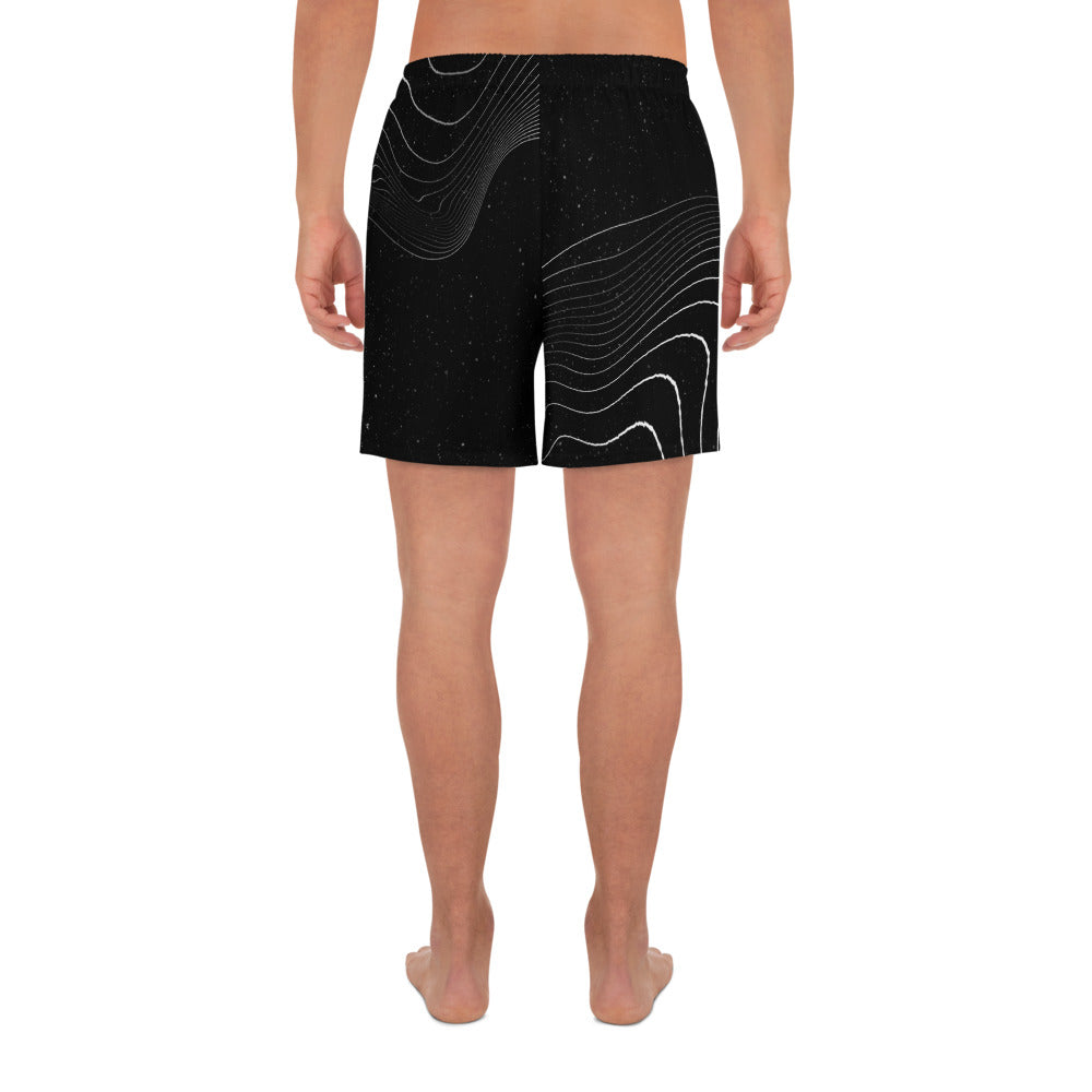 Noir Stripes Men's Swim - Athletic Shorts - FLAKOUT