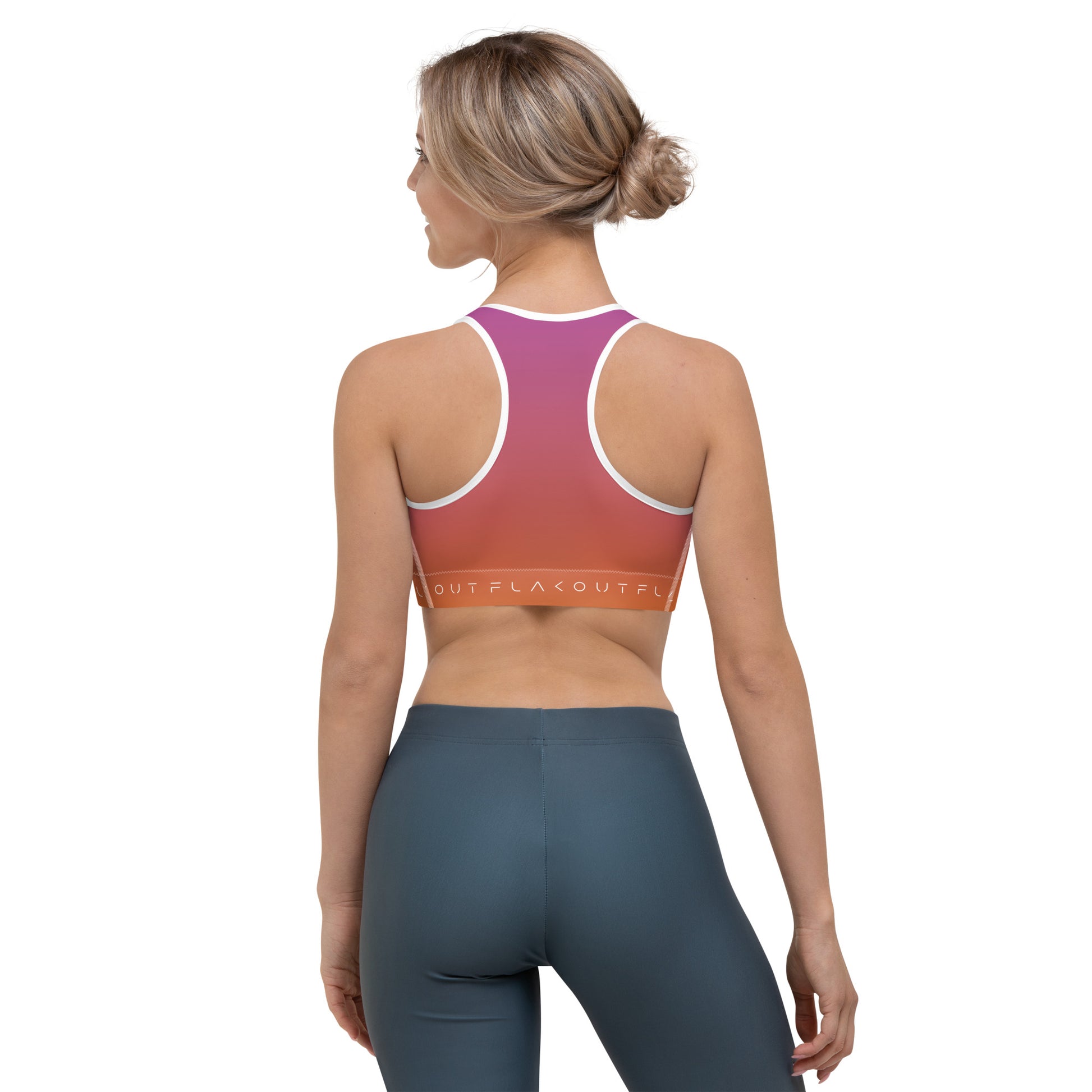 Purple Flame Women's Sports Performance Bra - FLAKOUT