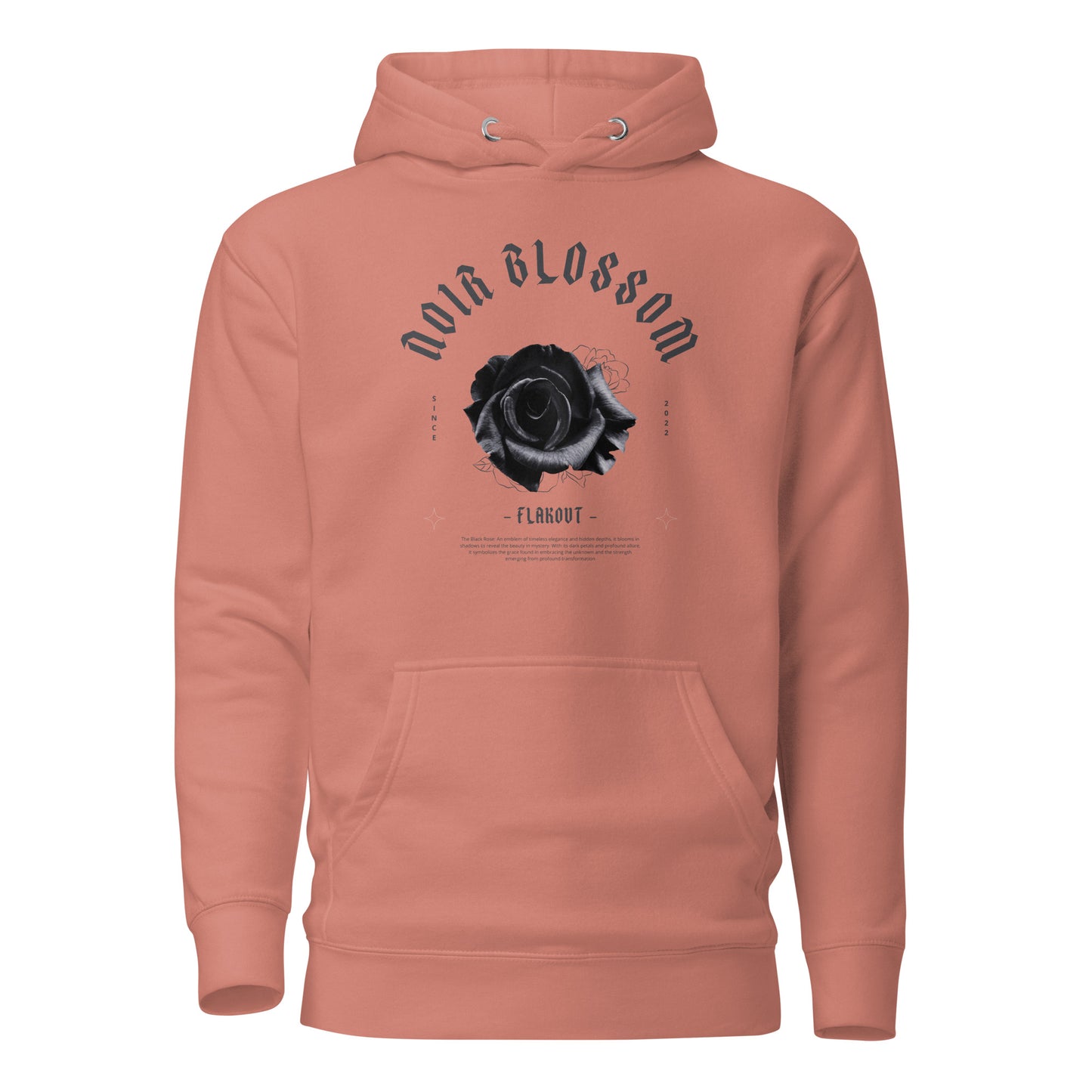 Noir Blossom Unisex Hoodie - FLAKOUT