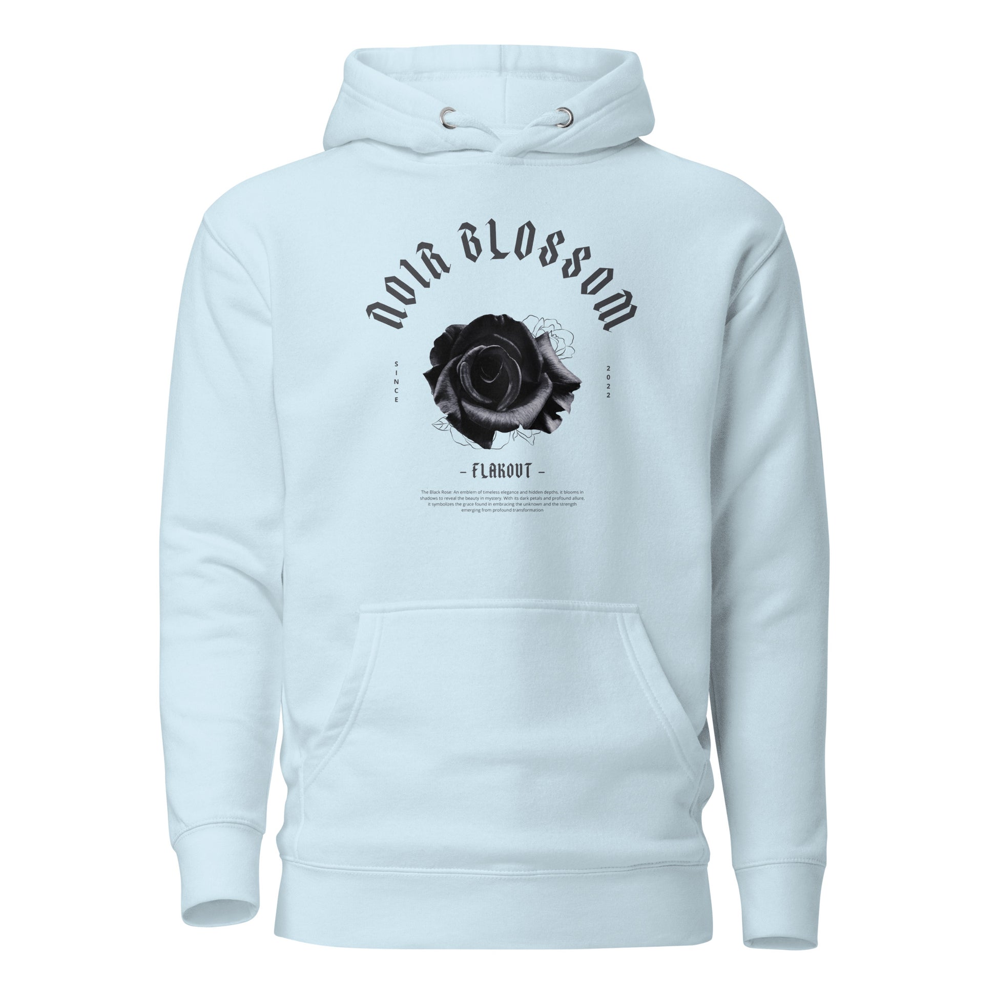 Noir Blossom Unisex Hoodie - FLAKOUT