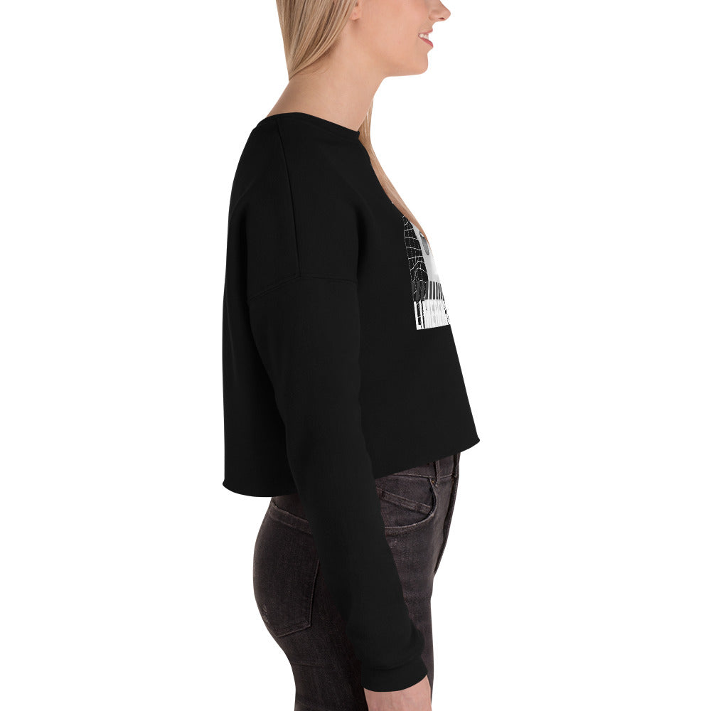 Limerence Women's Crop Sweatshirt - Black - FLAKOUT