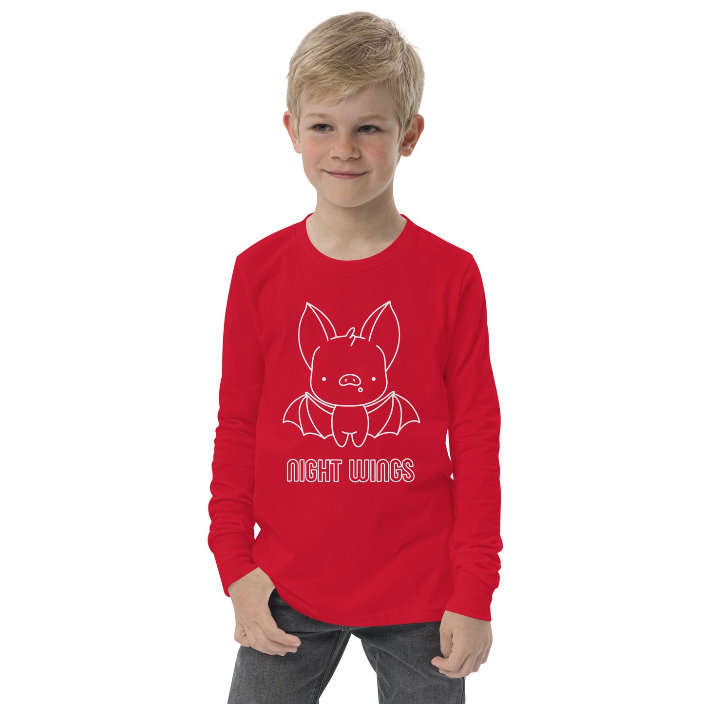 Night Wings Unisex Kid's Long Sleeve Tee - FLAKOUT