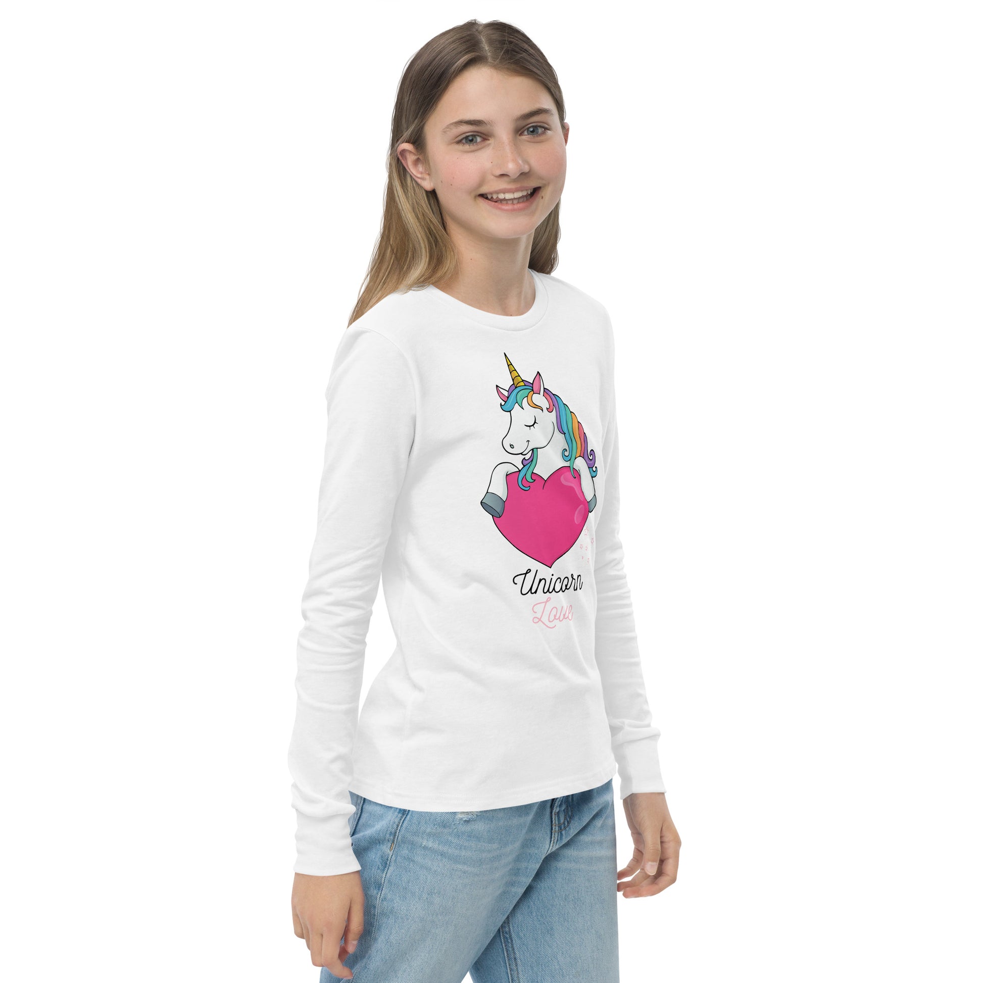 Unicorn Love Girl's Long Sleeve Tee - FLAKOUT