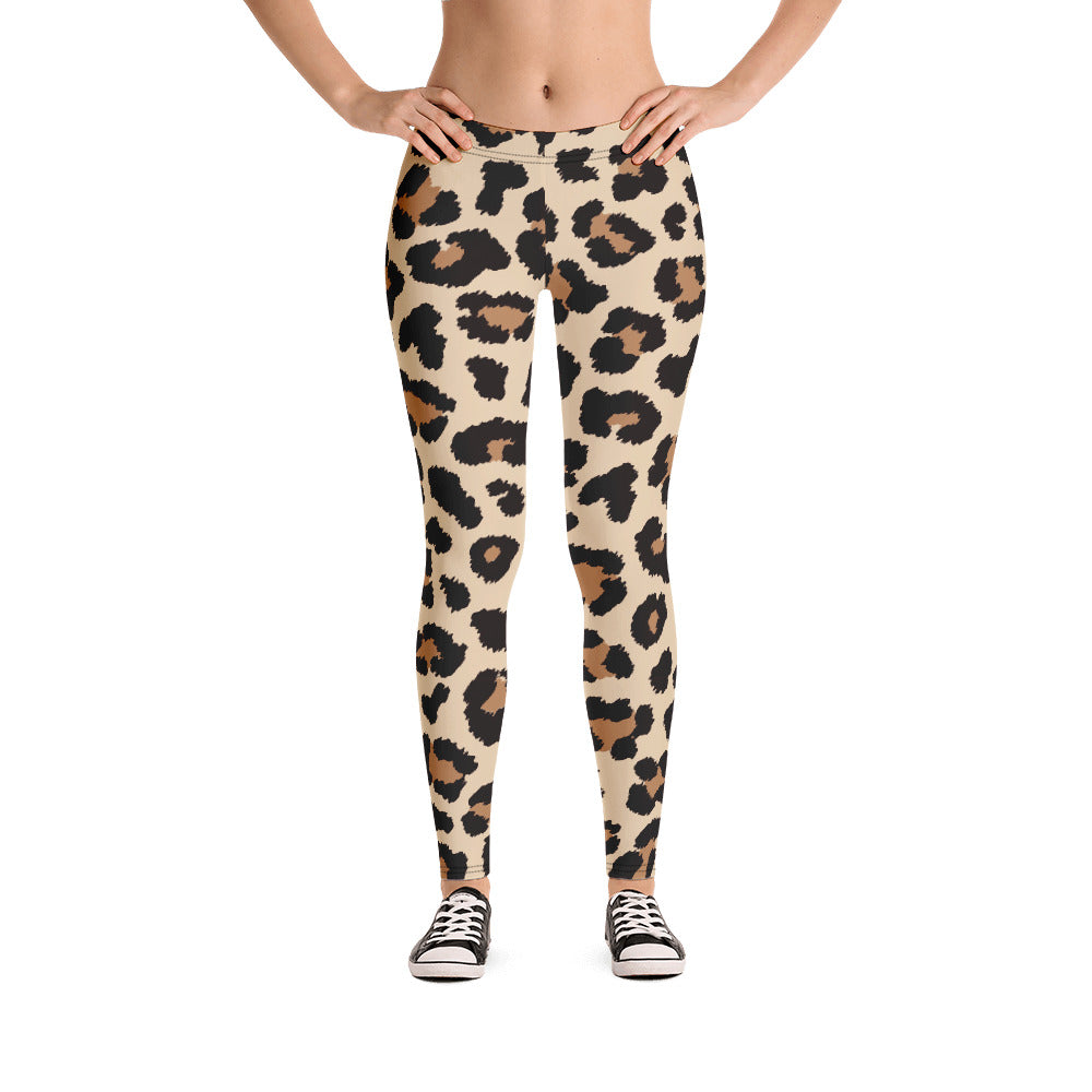 Leopar Chic Feline Women's Leggings - FLAKOUT