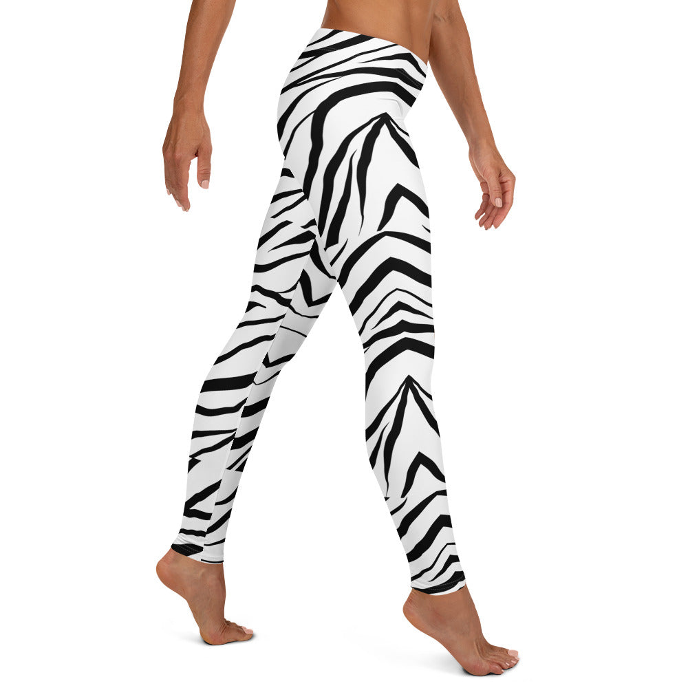 Striped Zebra Vibrance Women's Leggings - FLAKOUT