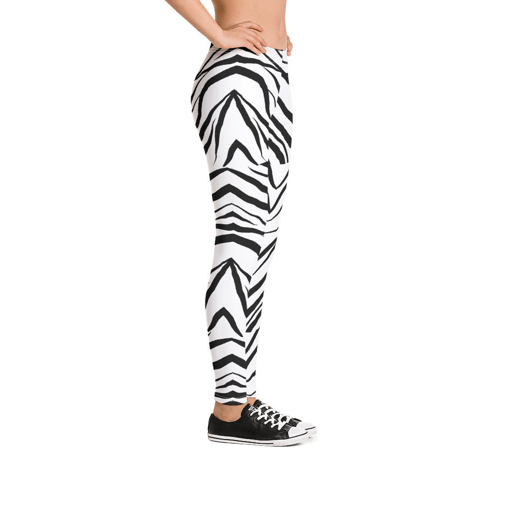 Striped Zebra Vibrance Women's Leggings - FLAKOUT