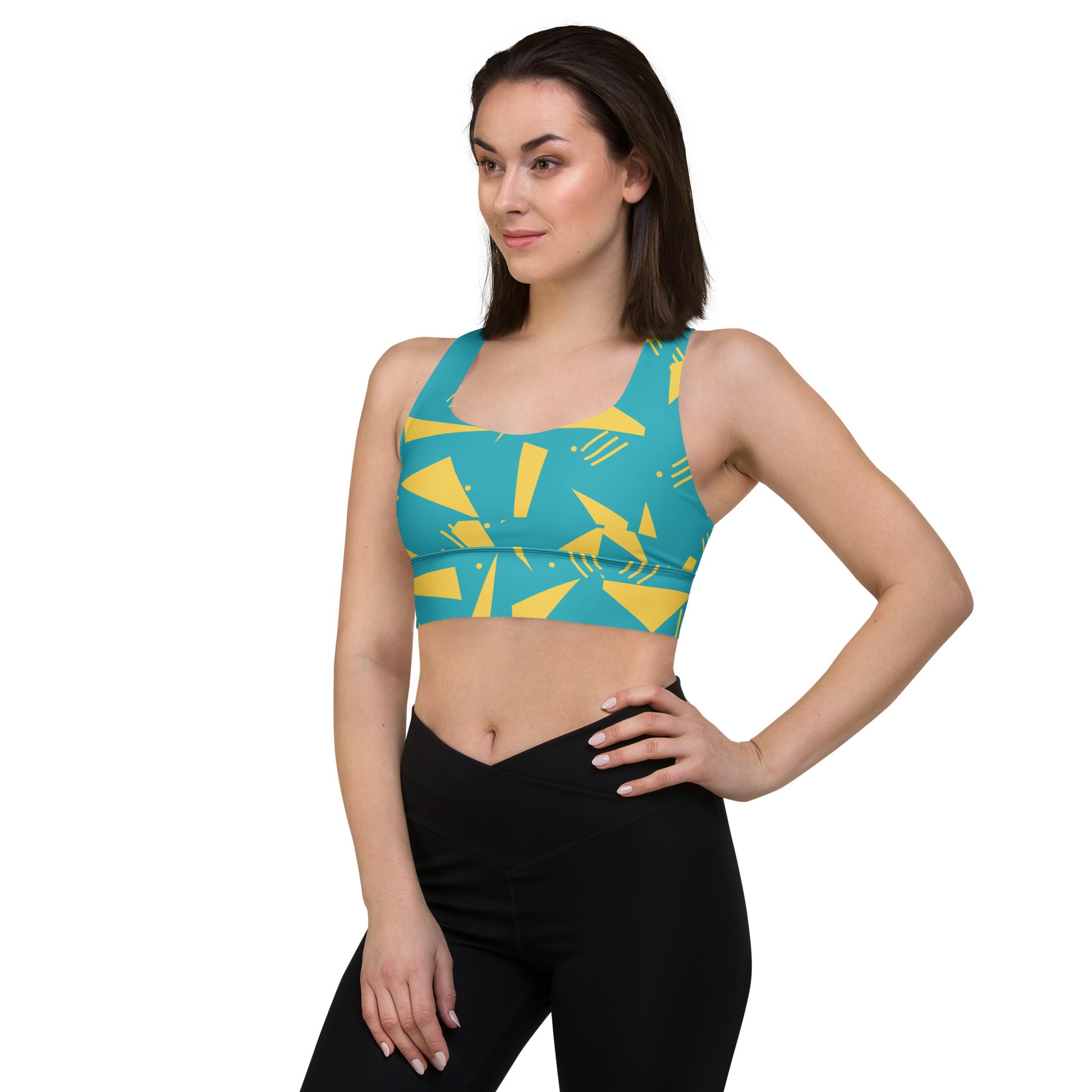 Women's Longline Sports Bra Triangles - FLAKOUT